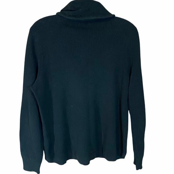 Lauren Ralph Lauren Black Cotton Cowl Neck Sweater Women’s 1X thick warm cozy - Picture 2 of 7